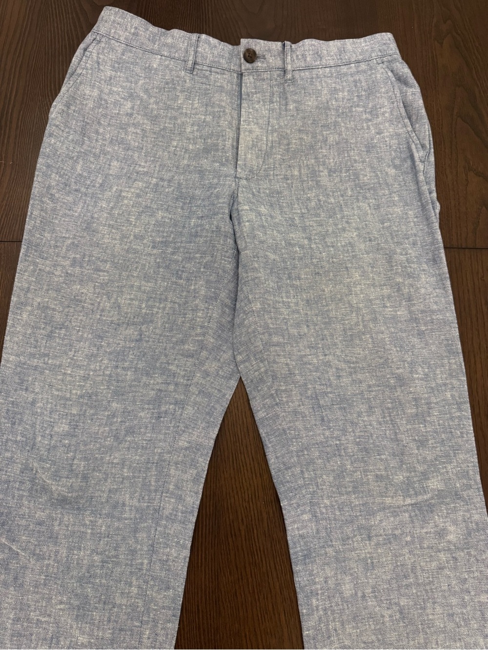 J.Crew Men’s Linen Cotton Straight Pants Blue W30 L30
